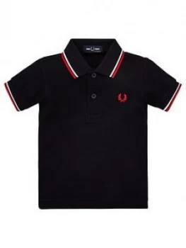 Image of Fred Perry Baby Boys My First Polo Shirt with Gift Box - Navy