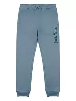 Image of Jack Wills Boys Logo Jogger - Storm Grey, Storm Grey, Size 5-6 Years