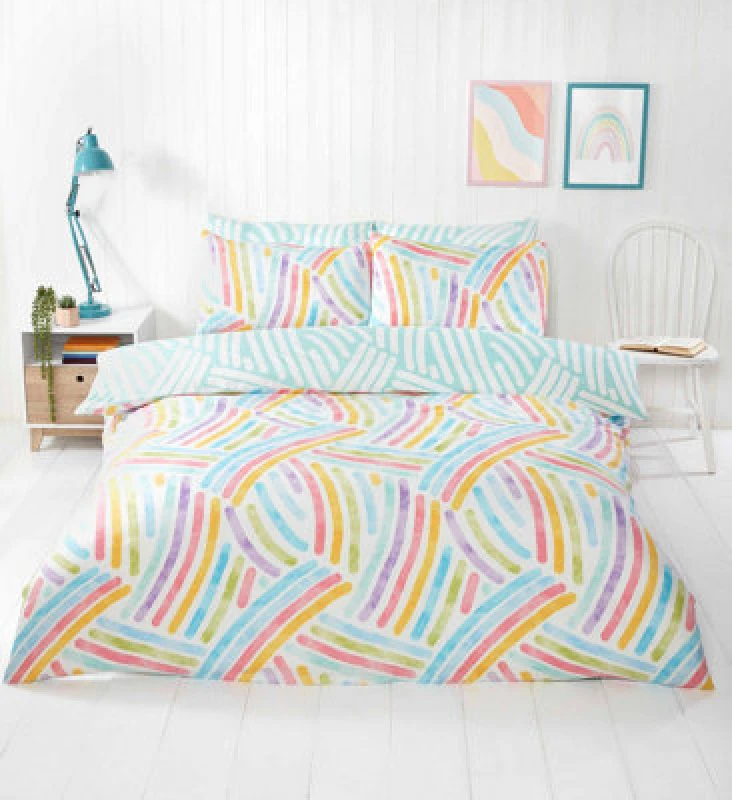 Image of Rapport Home Art Microfibre Duvet Set Double Multi