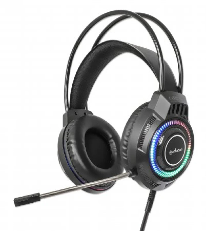 Image of IC Intracom RGB LED Over-Ear USB Gaming-Headset Kabelgebunden -...