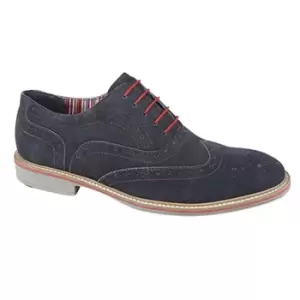 Image of Roamers Mens 5 Eye Oxford Brogue Shoes (7 UK) (Navy)