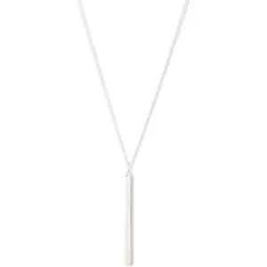 Image of Ladies Lauren Ralph Lauren Sterling Silver NK 15" LOGO BAR PENDANT