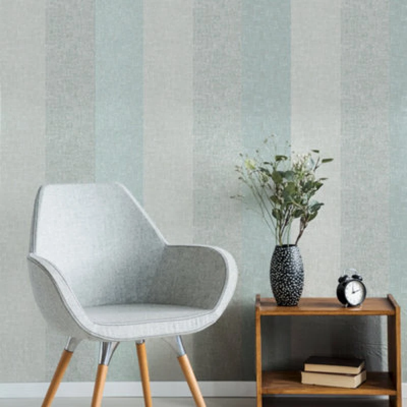 Image of Superfresco Meadow Stripe Blue / Neutral Striped Wallpaper
