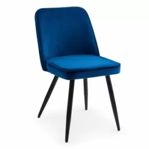 Image of Julian Bowen Set Of 2 Burgess Dining Chairs Blue