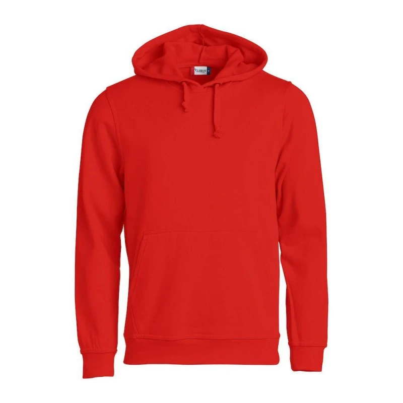 Image of Clique Mens Basic Hoodie in Red Size: XS Red Male XS