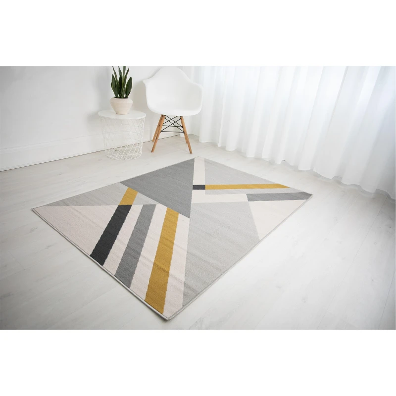 Image of Rugstyle BALLETTO 186B Grey/Ochre unisex 80x150cm