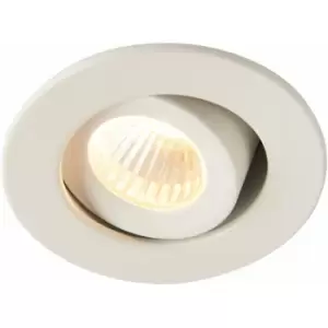 Image of Loops - Micro Adjustable Recessed Ceiling Downlight - 4W Warm White LED - Matt White
