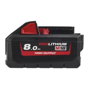 Image of Milwaukee Power Tools M18 HB8 HIGH OUTPUT Slide Battery Pack 18V 8.0Ah Li-ion