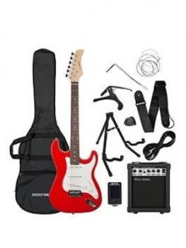Image of Rocket Full Size Electric Guitar Pack In Red With Free Online Music Lessons