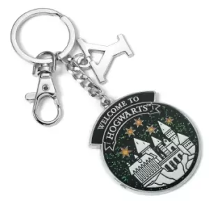 Image of Harry Potter Personalised Hogwarts Keyring Y Initial