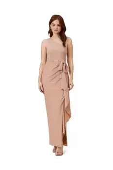 Image of Metallic Knit Cascade Gown