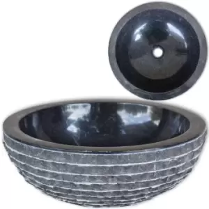 Image of VidaXL Marble Basin - Black