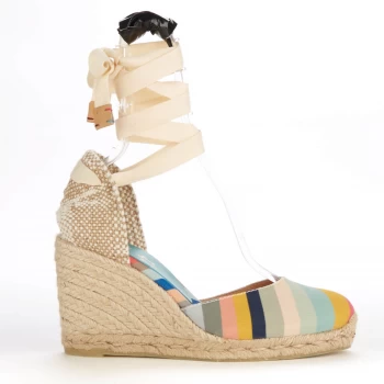 Image of Castaner X Paul Smith Womens Carina Heeled Espadrilles - Multi - UK 6