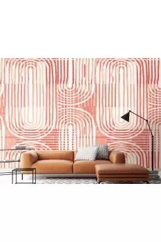 Image of Curved Line Texture Wall Mural