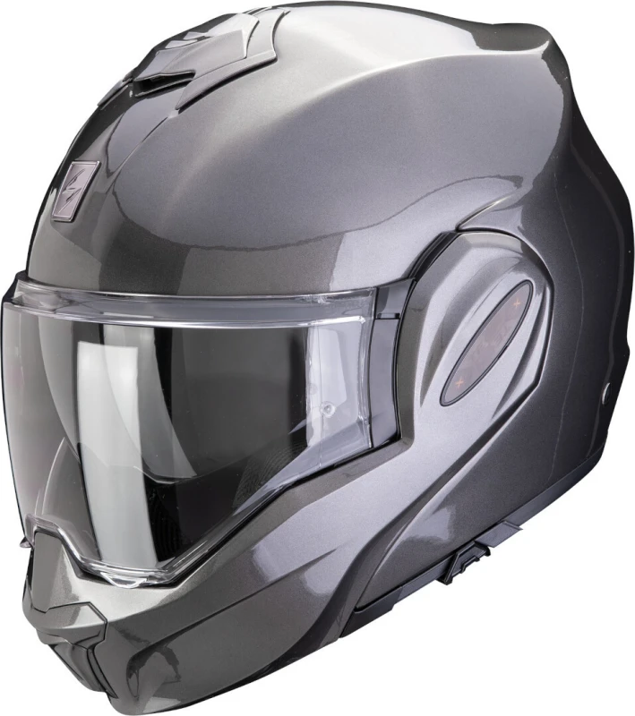 Image of Scorpion Exo-Tech Evo Pro Solid Metallic Grey Modular Helmet Size L