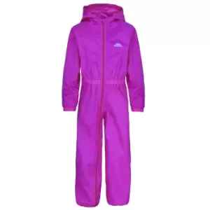 Image of Trespass Childrens/Kids Button Rain Suit (2-3 Years) (Purple Orchid)