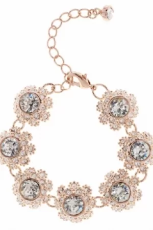 Image of Ted Baker Ladies Gold Plated Seah Crystal Daisy Lace Bracelet TBJ1581-24-02