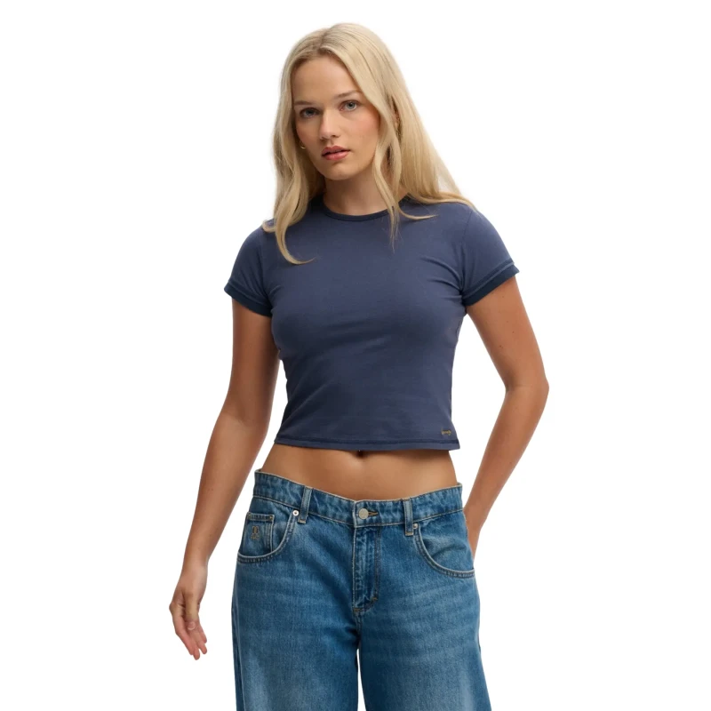 Image of Superdry Womens T-Shirt Superdry Athletic Essentials Bleu Female L