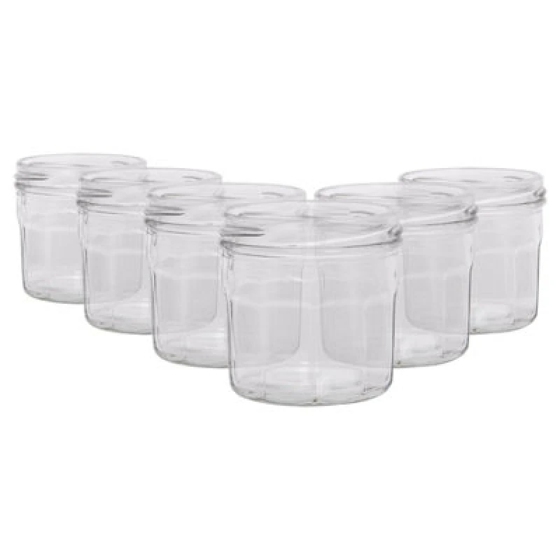 Image of Argon Tableware Glass Jam Jars - 130ml - Pack Of 6