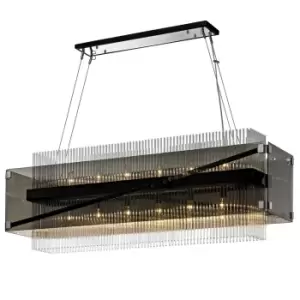 Image of Apollo 12 Light Linear Dark Bronze Polished Chrome, Glass