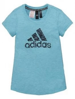 Image of Adidas Junior Girls T-Shirt - Blue