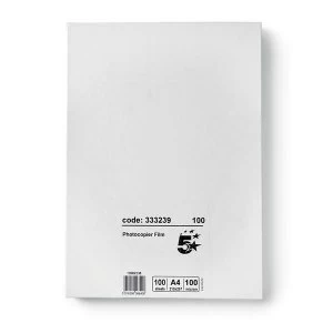 Image of 5 Star Office OHP Film Plain Copier 100 Micron Unbacked Black on Clear Pack of 100