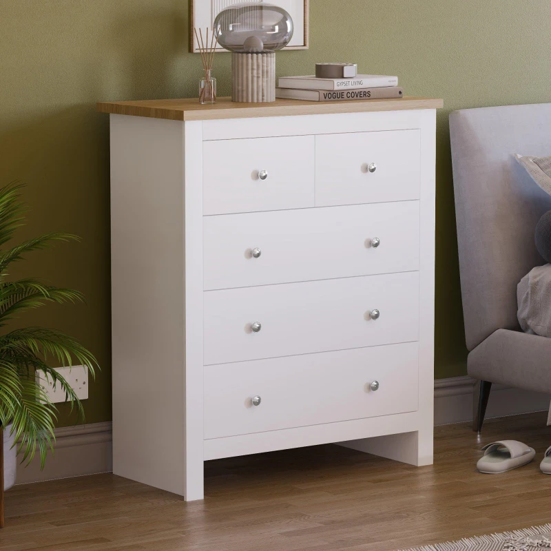 Image of Lassic Vida Designs Arlington 3+2 Drawer Chest White unisex One Size