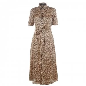 Image of SET Leopard Midi Dress - Stone Grey 0729