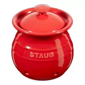 Image of Staub Ceramique Ceramic Garlic keeper cherry
