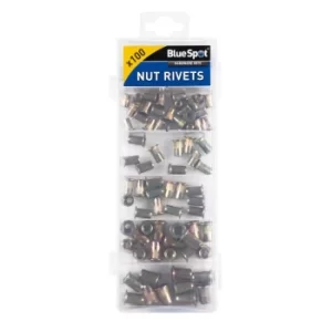 Image of 100 Piece Nut Rivets (M3-M6)