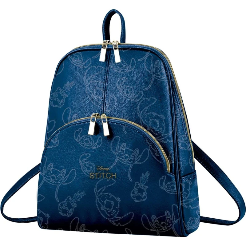 Image of Disney Stitch Pattern Faux Leather Casual Fashion Backpack