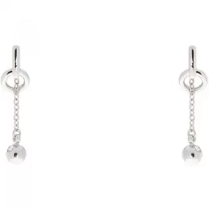 Image of Ladies Karen Millen Stainless Steel LARIAT EARRINGS