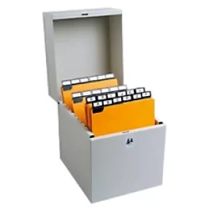 Image of Exacompta File Box 54712E Grey Metal 217 x 195 x 142 mm