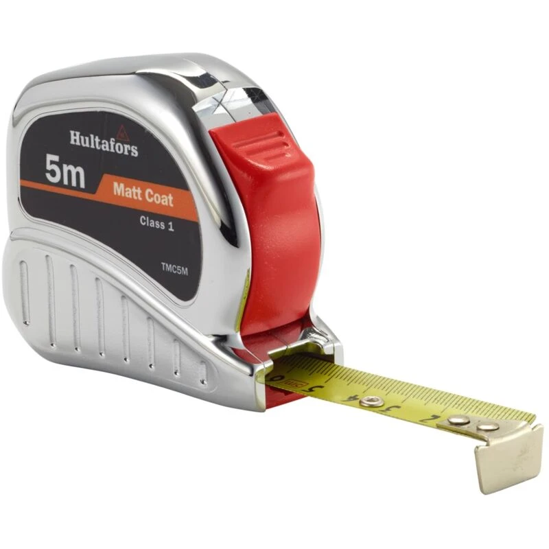 Image of HEINZ HESSE KG Heinz Hesse Kg - Hultafors TM5M Chrome Tri-Matic Pocket Tape Measure 5m Width 19mm HUL368103 480285