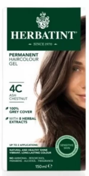 Image of Herbatint Ash Chestnut Ammonia Free Hair Colour 4C 150ml