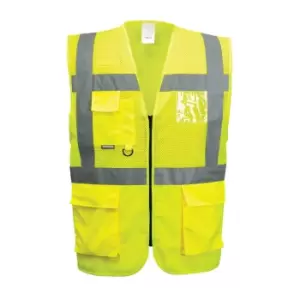 Image of Portwest C496 Madrid Executive Mesh Vest Yellow S