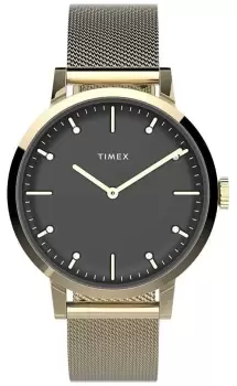 Image of Timex TW2V37200 Womans Midtown Black Dial Stainless Watch
