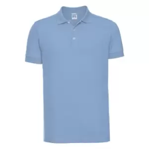 Image of Russell Mens Stretch Short Sleeve Polo Shirt (M) (Sky Blue)