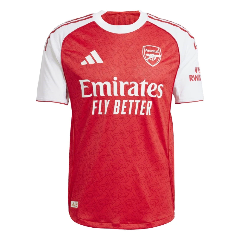 Image of adidas Arsenal Authentic Home Shirt 2025 2026 Mens Domestic Replica Shirts S Red 37783508350