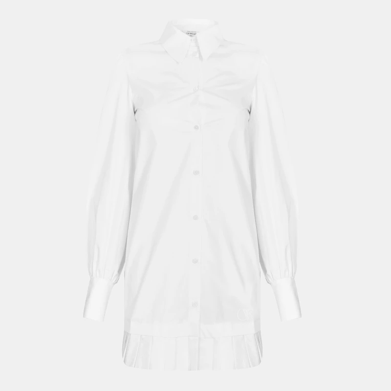 Image of Off White Womens Comfortable T-Shirt Dress White female 4 (3XS)