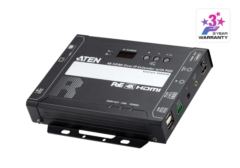 Image of Aten ATEN VE8952R AV extender AV receiver Black VE8952R
