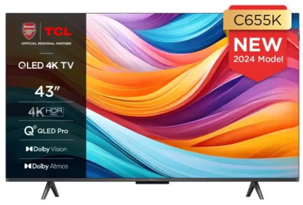 Image of TCL 43" 43C655K Smart 4K Ultra HD QLED TV