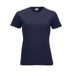 Image of Clique Womens/Ladies New Classic T-Shirt (L) (Dark Navy)