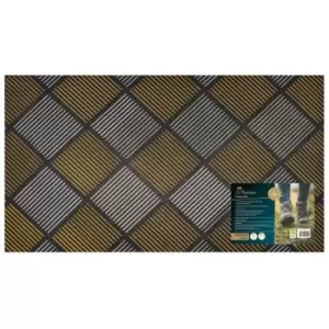 Image of JVL Fußmatte, 40 x 60 cm, Condor Astro turf-look braun Schaber