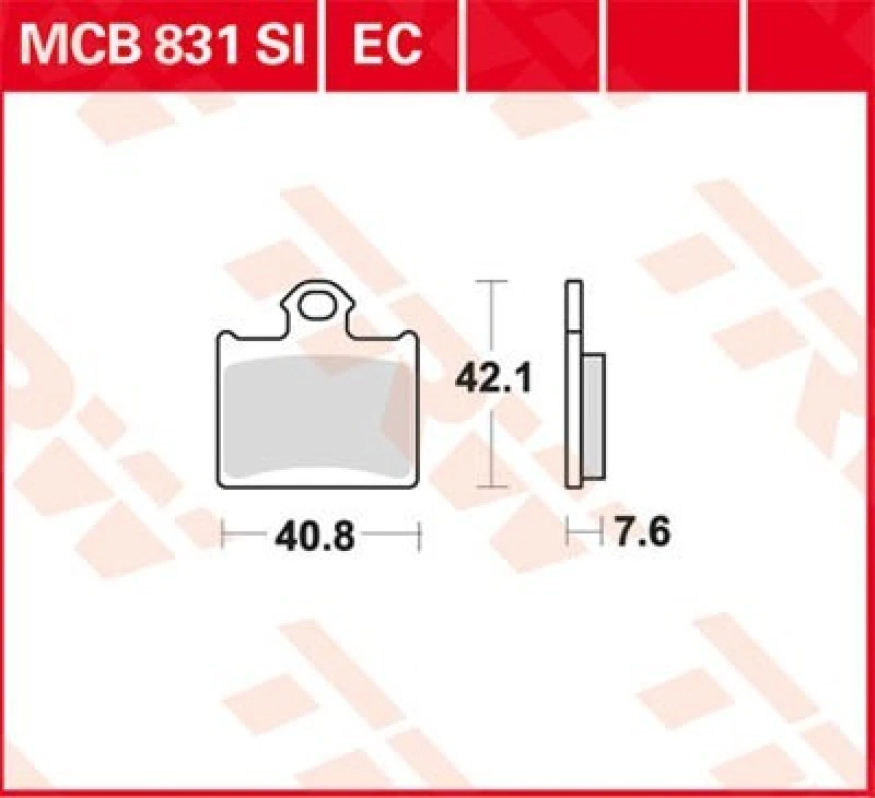 Image of TRW MCB831EC Brake pad set Brake Pad Set,disc brake (402)