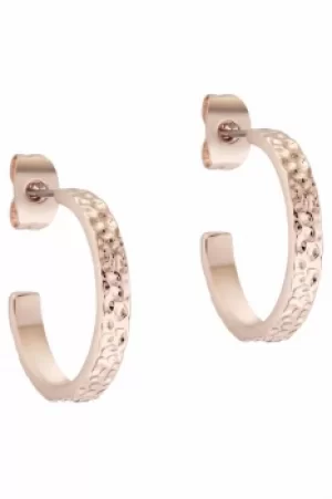 Image of Ted Baker Jewellery Heanna Hammered Hoop Earrings TBJ2698-24-03