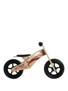 Image of Sonic Sonic Curve Unisex Wooden Balance Bike - 10-Inch