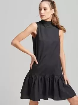 Image of Superdry Sustainable Studios Woven Mini Dress - Black, Size 10, Women