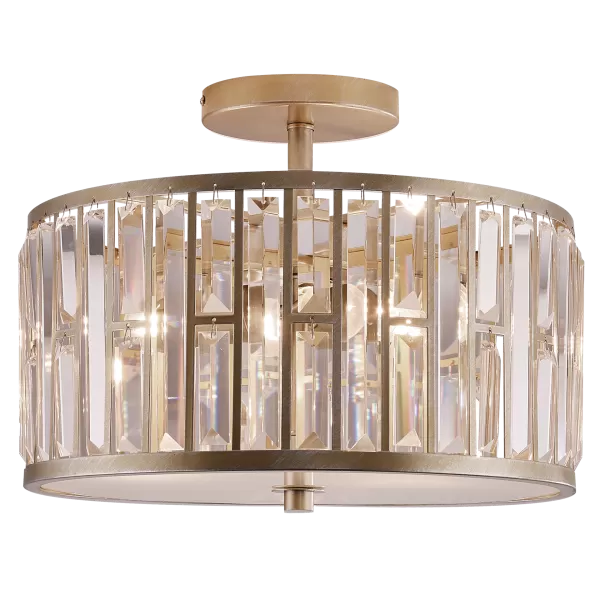 Image of Kyiv 3 Light Ceiling Light Champagne, E27
