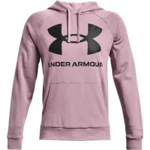 Image of Under Armour Armour Fleeced Logo Hoodie Mens - Pink